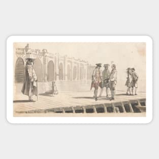 A Group of Men on Westminster Pier by Paul Sandby Magnet